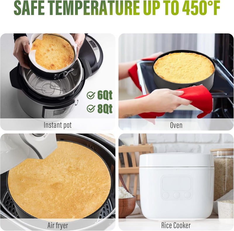 Vakoo Springform Pan - Nonstick, Leakproof Cheesecake Pan for Baking, Easy Release, No Parchment Paper Needed, 4+7+9 Inch, Set of 3 - Image 5